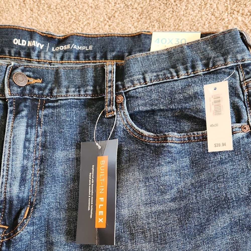Old Navy Blue Relaxed Jeans Classic Denim Style